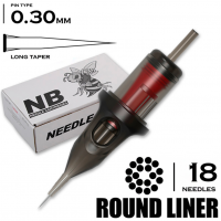 18 RLLT/0.30 - Round Liner Long Taper "BEE NEEDLE"