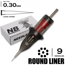 9 RLLT/0.30 - Round Liner Long Taper "BEE NEEDLE"