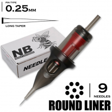9 RLLT/0.25 - Round Liner Long Taper "BEE NEEDLE"