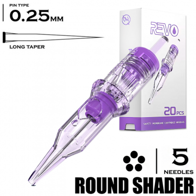 5 RSLT/0.25 - Round Shader Long Taper Micro - INKin REVO PMU
