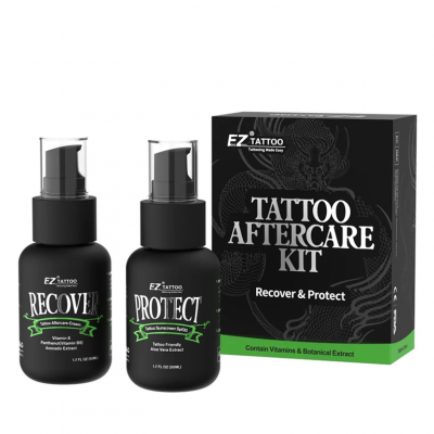 Набор для ухода за татуировкой EZ Tattoo Aftercare Kit Recover & Protect Duo