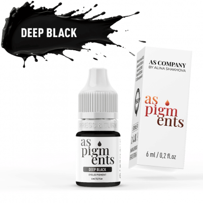 Пигмент для век Deep black (Глубокий черный) AS-Company, 6мл