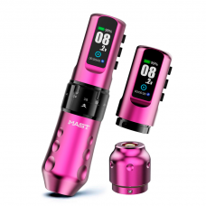 Беспроводная тату машинка MAST FLIP 4 Pro 2.5-4.5mm Strokes X 2 Power Pink Беспроводная тату машинка MAST FLIP 4 Pro 2.5-4.5mm Strokes X 2 Power Pink