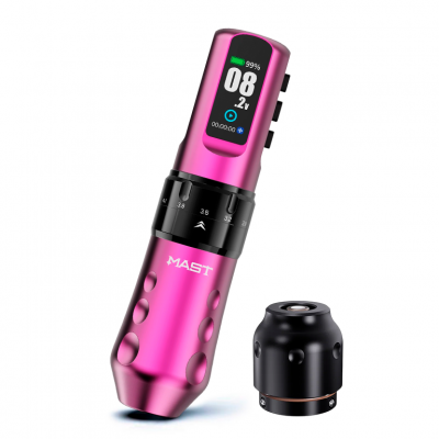 Беспроводная тату машинка MAST FLIP 4 Pro 2.5-4.5mm Strokes Pink