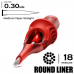 18 LMT-S / 0,30mm - Round Liner Medium Taper Straight - CARTEL