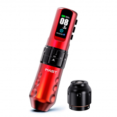 Беспроводная тату машинка MAST FLIP 4 Pro 2.5-4.5mm Strokes Red Беспроводная тату машинка MAST FLIP 4 Pro 2.5-4.5mm Strokes Red