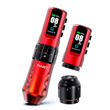 Беспроводная тату машинка MAST FLIP 4 Pro 2.5-4.5mm Strokes X 2 Power Red Беспроводная тату машинка MAST FLIP 4 Pro 2.5-4.5mm Strokes X 2 Power Red