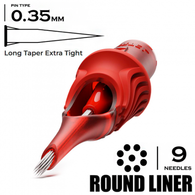 9 LLT-ET / 0,35mm - Round Liner Long Taper Extra Tight - CARTEL