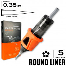 5 RLLT/0.35 Round Liner Long Taper - HUMMINGBIRD Premium Orange