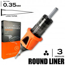 3 RLLT/0.35 Round Liner Long Taper - HUMMINGBIRD Premium Orange