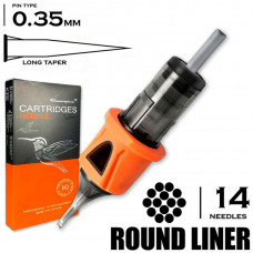 14 RLLT/0.35 Round Liner Long Taper - HUMMINGBIRD Premium Orange