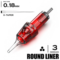 3 RL/0,18mm - Round Liner X-Taper "CNC"