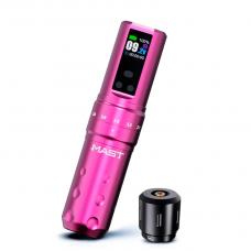Беспроводная тату машинка MAST Fold 2 Pro 2.4-4.2mm Strokes Bright Pink