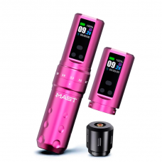 Беспроводная тату машинка MAST Fold 2 Pro 2.4-4.2mm Strokes X 2 Power Bright Pink