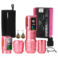 Беспроводная тату машинка OZER X-Channel Stroke 3.5 - 5.0mm Pink