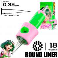 18 RLLT-X/0.35 - Round Liner Long Taper Extra - PEACH