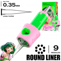 9 RLLT/0.35 - Round Liner Long Taper - PEACH