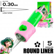 5 RLLT/0.30 - Round Liner Long Taper - PEACH