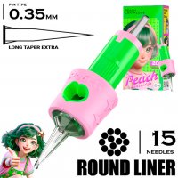 15 RLLT-X/0.35 - Round Liner Long Taper Extra - PEACH