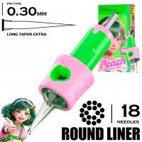 18 RLLT-X/0.30 - Round Liner Long Taper Extra - PEACH