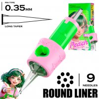 9 RLLT/0.35 - Round Liner Long Taper - PEACH