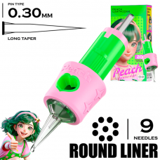 9 RLLT/0.30 - Round Liner Long Taper - PEACH