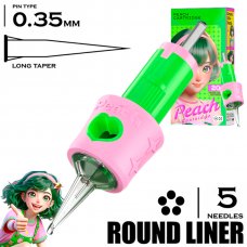 5 RLLT/0.35 - Round Liner Long Taper - PEACH