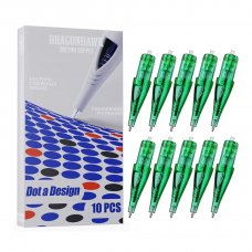 Картриджи для практики DragonHawk Ballpoint for Dotwork Drawing Green