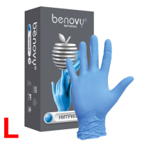 Нитриловые Перчатки "Benovy" (L) Blue Нитриловые Перчатки "Benovy" (L) Blue