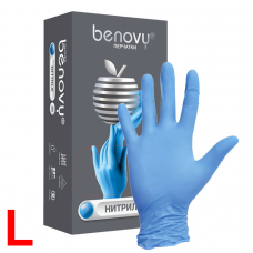 Нитриловые Перчатки "Benovy" (L) Blue