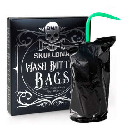 Барьерная защита на спрей батл AVA SkullDna Wash Bottle Bags 115x180mm, 100 шт
