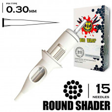15RS/0,30 MM - ROUND SHADER "BIG-WASP" (STANDARD WHITE)