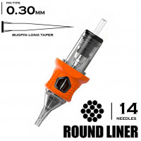 14 RLLT/0.30 ROUND LINER LONG TAPER - "INKIN EZ TATTOO"