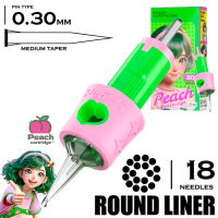 18 RLMT/0.30 - Round Liner Medium Taper - PEACH 18 RLMT/0.30 - Round Liner Medium Taper - PEACH