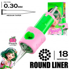 18 RLMT/0.30 - Round Liner Medium Taper - PEACH 18 RLMT/0.30 - Round Liner Medium Taper - PEACH