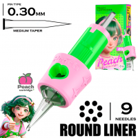 9 RLMT/0.30 - Round Liner Medium Taper - PEACH 9 RLMT/0.30 - Round Liner Medium Taper - PEACH