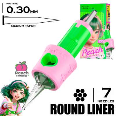 7 RLMT/0.30 - Round Liner Medium Taper - PEACH