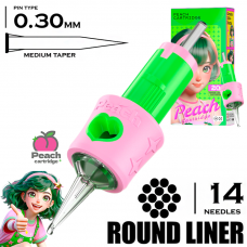 14 RLMT/0.30 - Round Liner Medium Taper - PEACH 14 RLMT/0.30 - Round Liner Medium Taper - PEACH