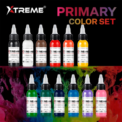 12 Primary Color Set - Xtreme Ink (США 1/2 OZ)