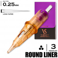 3 RLLT/0.25 - Round Liner Long Taper Micro "V-Select PMU"