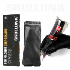 Барьерная защита AVA Skulldna Pen Machine Self-Sealing Black 65x180mm, 100 шт Барьерная защита AVA Skulldna Pen Machine Self-Sealing Black 65x180mm, 100 шт