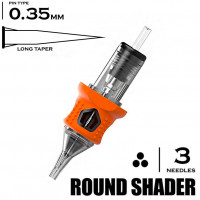 3 RSLT/0.35 ROUND SHADER LONG TAPER - "INKIN EZ TATTOO"