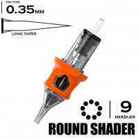 9 RSLT/0.35 ROUND SHADER LONG TAPER - "INKIN EZ TATTOO"