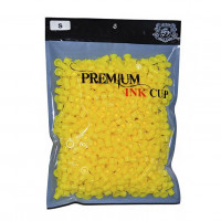Колпачки под тату краску Premium ink cup 8-9мм Yellow (1000 шт)