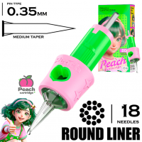 18 RLMT/0.35 - Round Liner Medium Taper - PEACH 18 RLMT/0.35 - Round Liner Medium Taper - PEACH