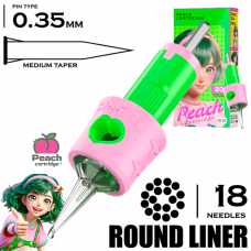 18 RLMT/0.35 - Round Liner Medium Taper - PEACH 18 RLMT/0.35 - Round Liner Medium Taper - PEACH