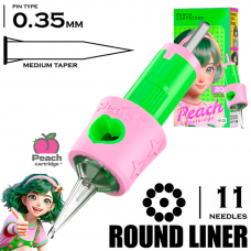 11 RLMT/0.35 - Round Liner Medium Taper - PEACH 11 RLMT/0.35 - Round Liner Medium Taper - PEACH