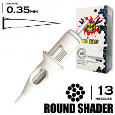 13RS/0,35 MM - ROUND SHADER "BIG-WASP" (STANDARD WHITE)