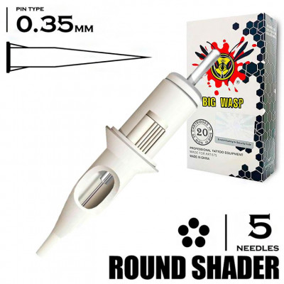 5RS/0,35 MM - ROUND SHADER "BIG-WASP (STANDARD WHITE)