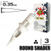 3RS/0,35 MM - ROUND SHADER "BIG-WASP" (STANDARD WHITE)